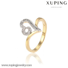13217 China atacado xuping anel de ouro projetos simples anéis de coração charme jóias anel de Moda